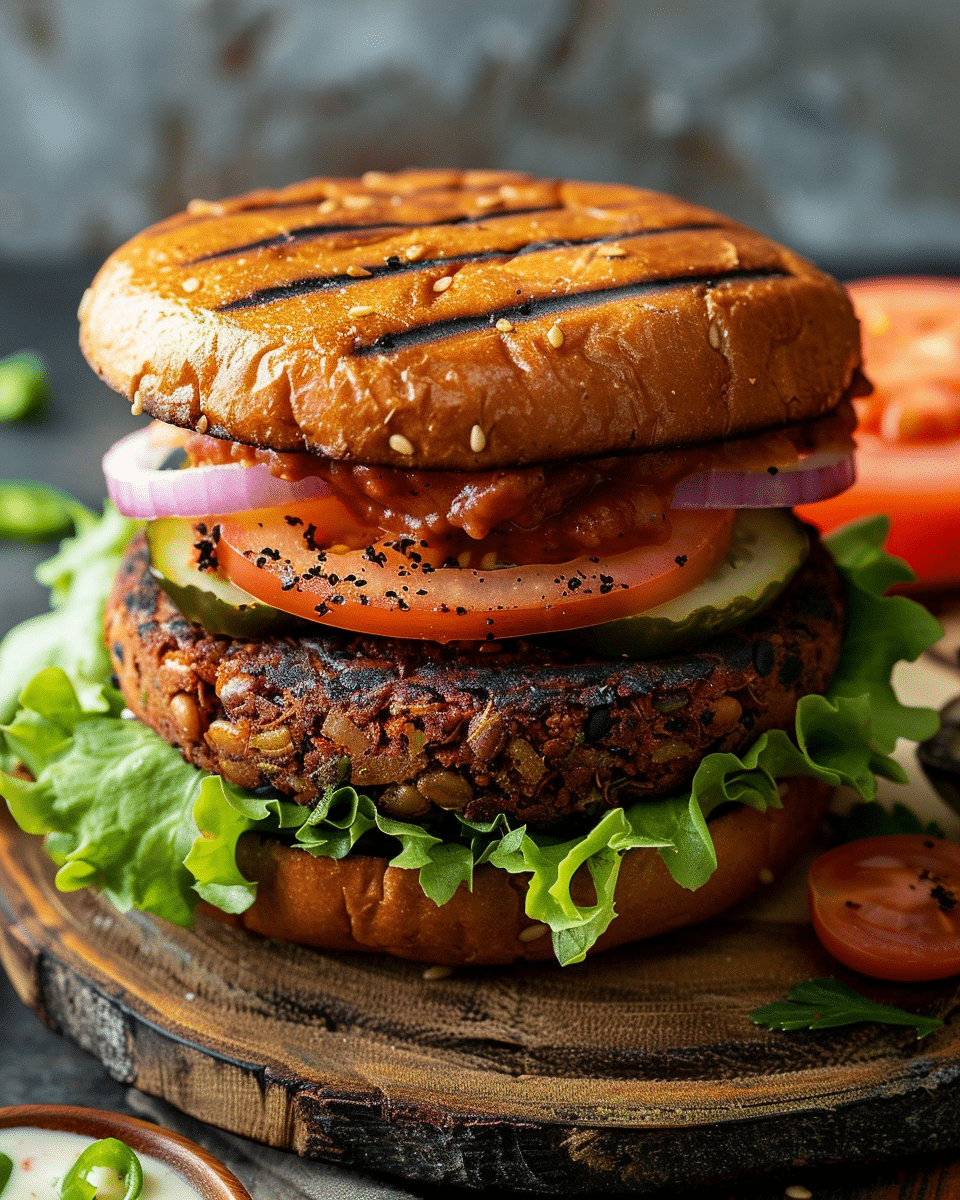 Smoky Vegan Bean Burgers