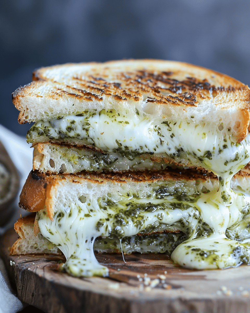 Sourdough Pesto Grilled Cheese