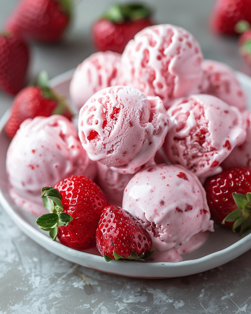 Strawberry Frozen Yogurt Bites