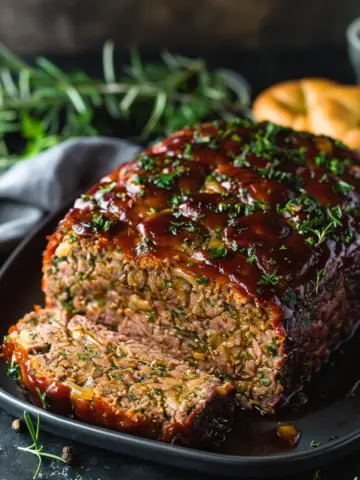Traditional German Hackbraten (German Meatloaf)