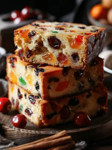 Ultra-Soft Butter Fruit Cake with Plump Dried Fruits and Vanilla Aroma