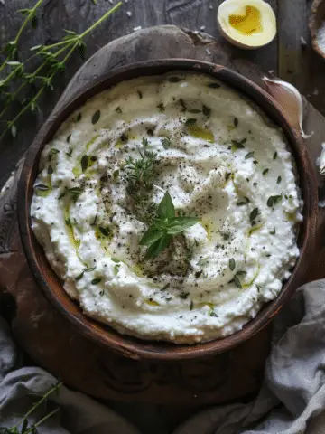 Whipped Feta Dip with Roasted Garlic and Herbs
