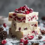 White Chocolate Cranberry Fudge