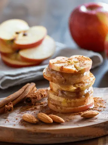 Apple Slices with Cinnamon Almond Butter