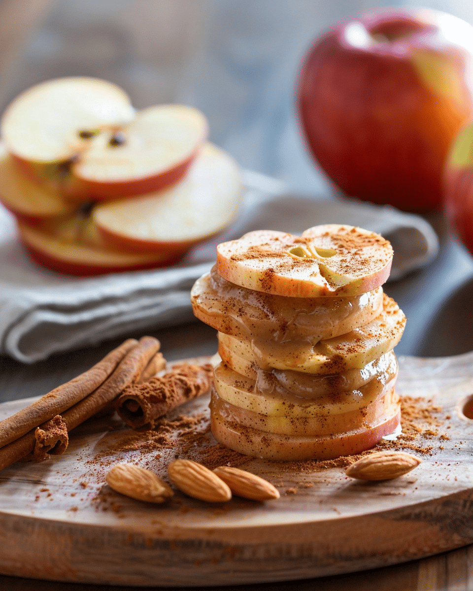 Apple Slices with Cinnamon Almond Butter