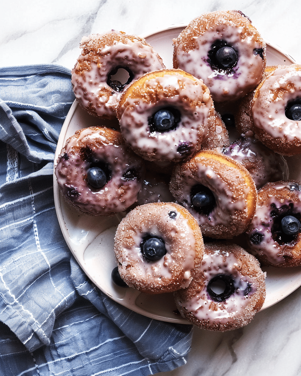 Blueberry Cake Donuts