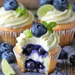 Blueberry Lime Cheesecake Cupcakes