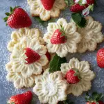 Buttery Strawberry Shortbread Cookies