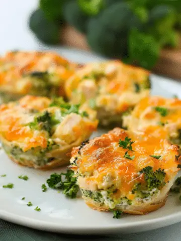 Cheesy Chicken & Broccoli Casserole Bites