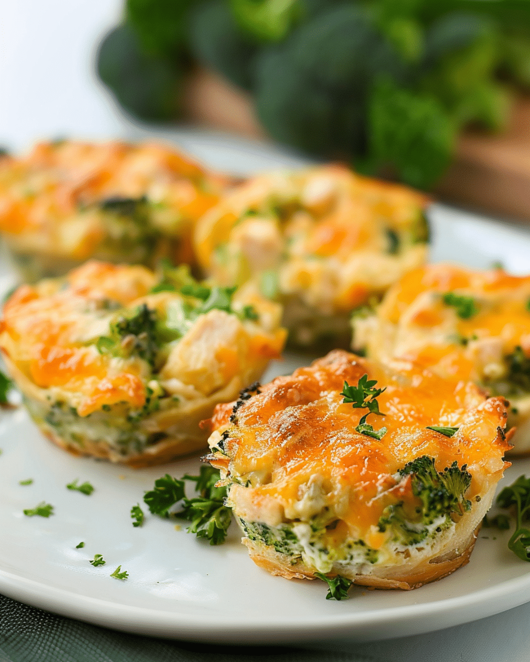 Cheesy Chicken & Broccoli Casserole Bites