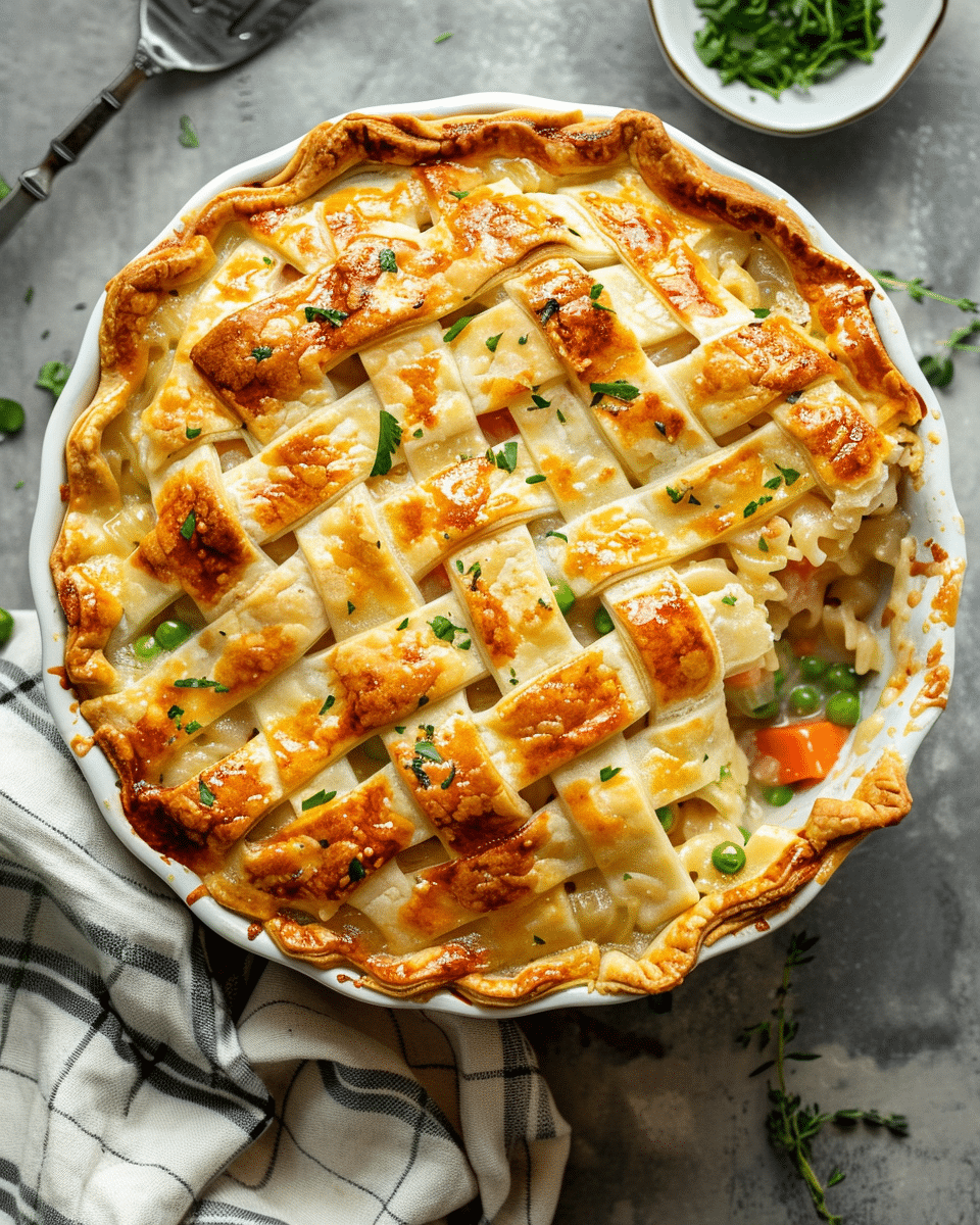 Cheesy Chicken Pot Pie Pasta