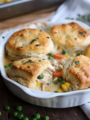 Chicken Pot Pie with Biscuits