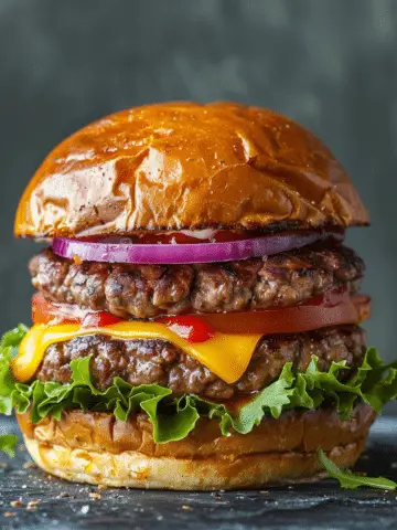 Classic Juicy Homemade Beef Burgers