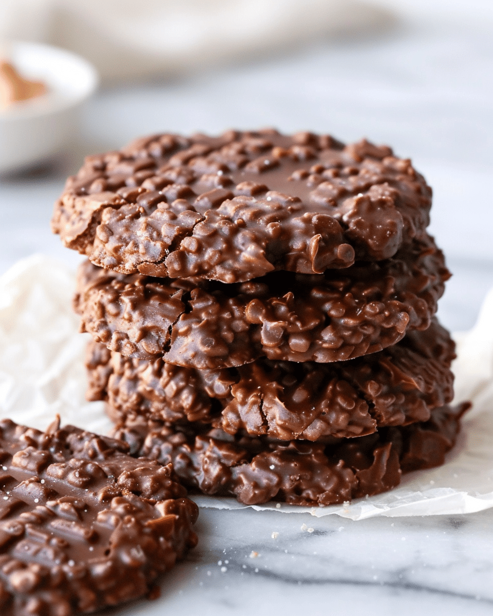Classic No-Bake Chocolate Peanut Butter Cookies