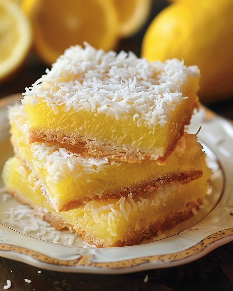 Coconut Lemon Slice 3 Coconut Lemon Slice