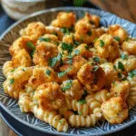 Creamy Jalapeño Garlic Chicken Bites with Twisted Cheddar Cajun Pasta