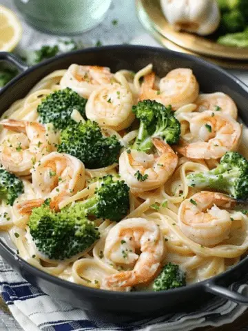 Creamy Shrimp & Broccoli Alfredo