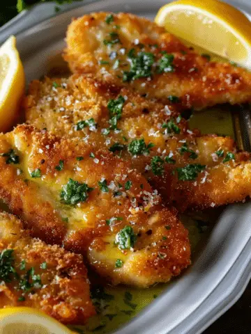 Crispy Lemon Chicken Cutlets with Salmoriglio Sauce
