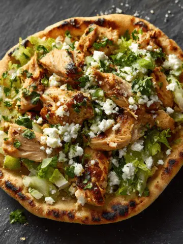 Crispy Pita with Chicken & Feta