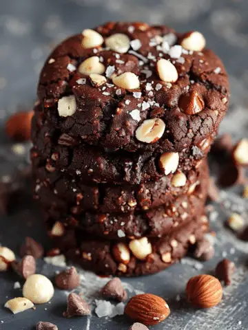 Double Chocolate Hazelnut Cookies