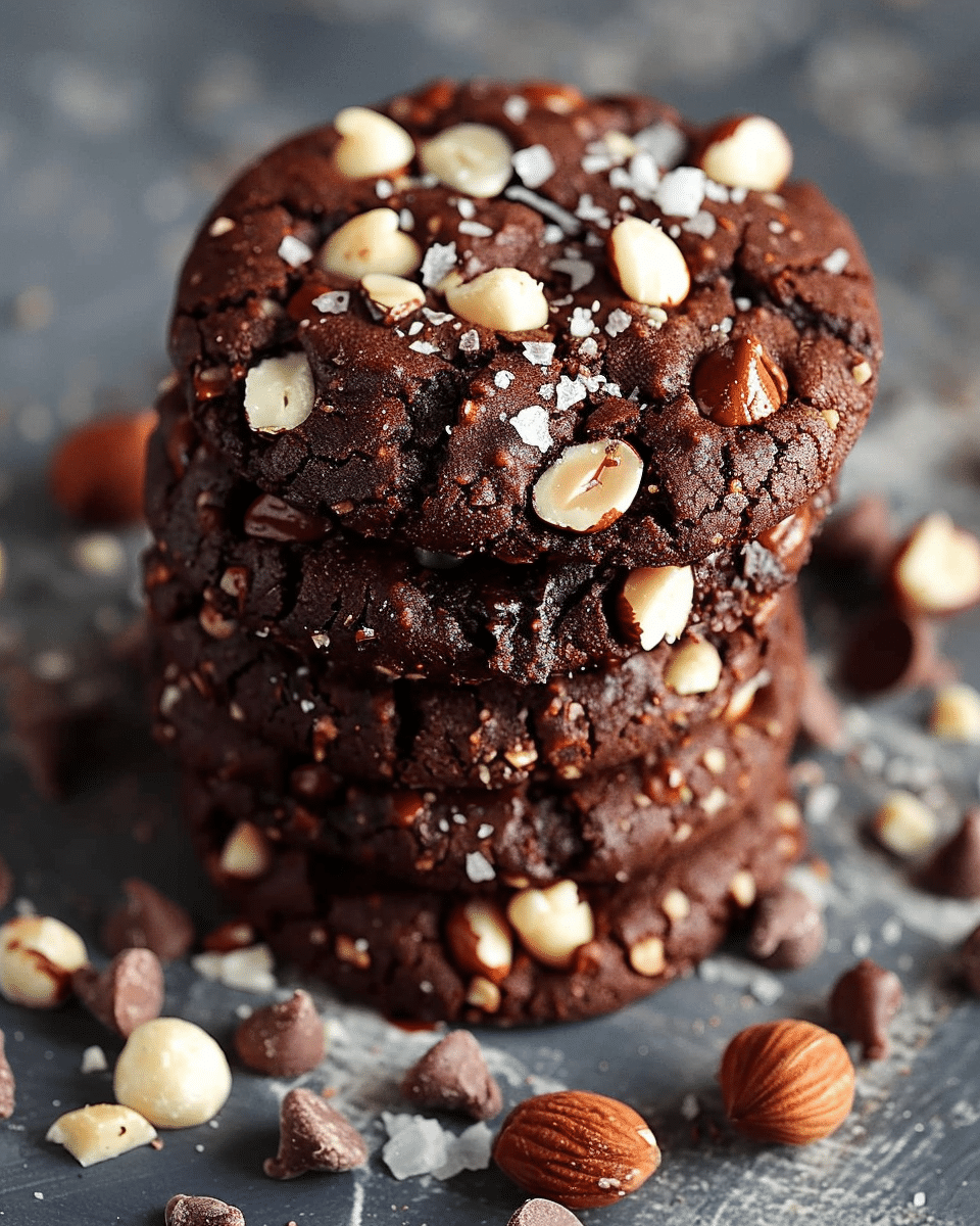 Double Chocolate Hazelnut Cookies