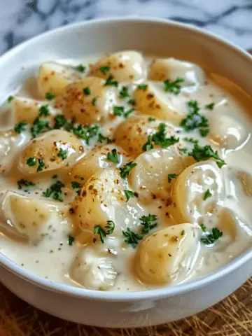 Easy Creamy Garlic Sauce Baby Potatoes