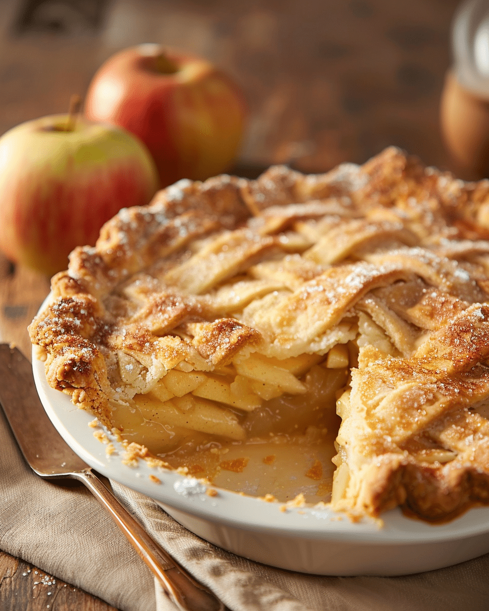 French Apple Custard Pie