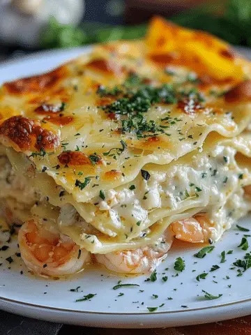 Garlic Butter Shrimp Scampi Lasagna