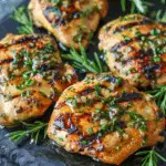 Garlic Herb Butter Grilled Chicken Thighs