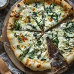 Greek Roasted Garlic Spinach White Pizza