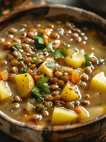 Hearty Lentil and Potato Soup