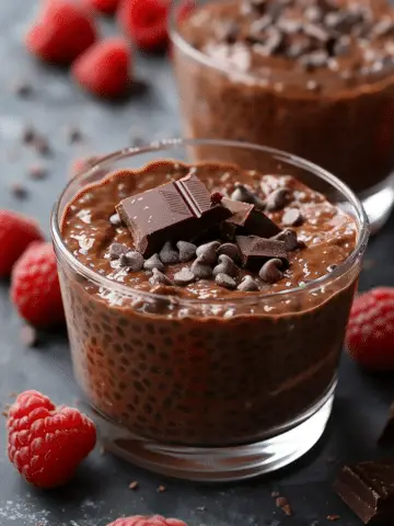 High Protein Chocolate Chia Pudding