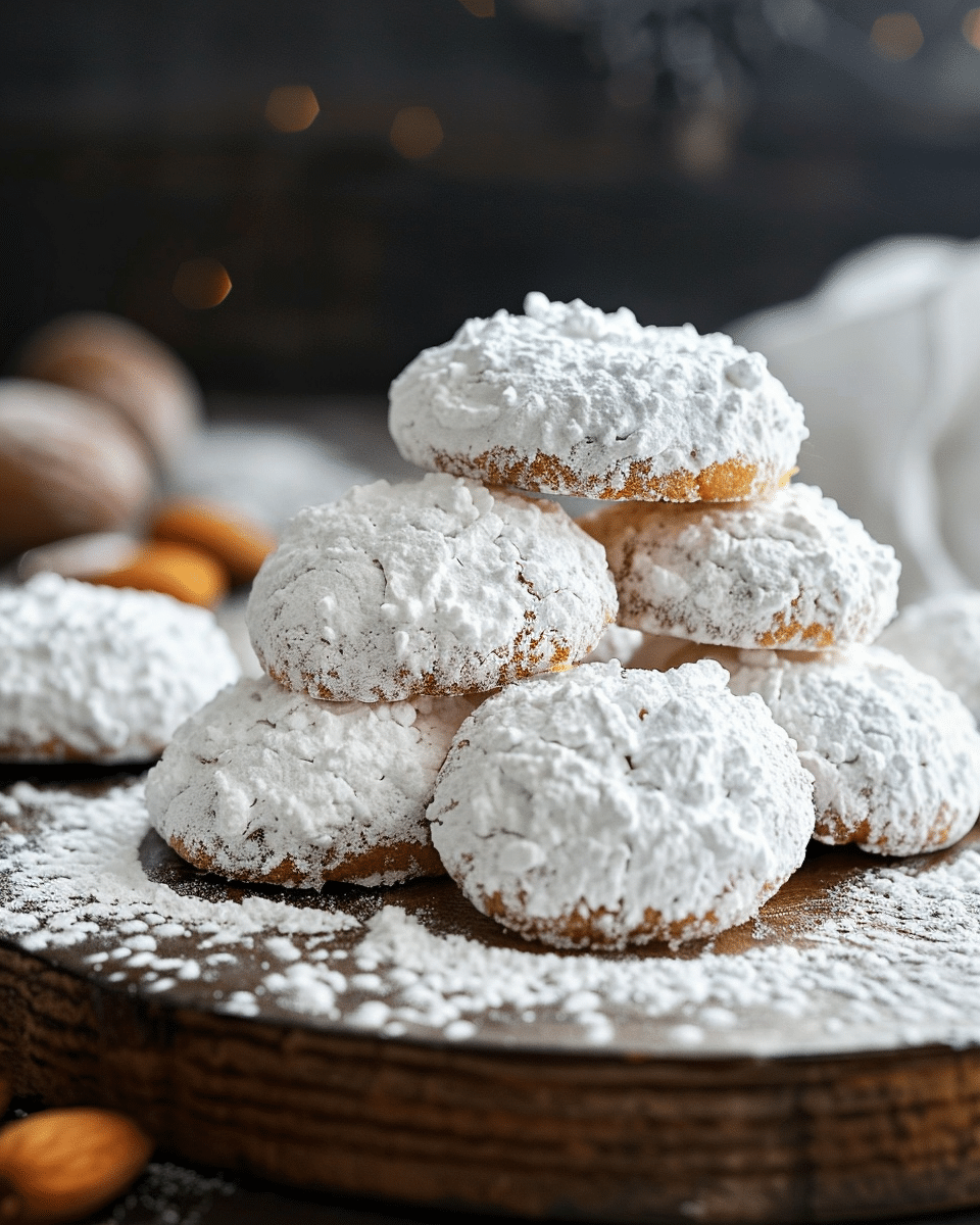 Kourabiedes – Greek Christmas Almond Cookies