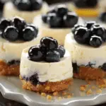 Mini Lemon Blueberry Cheesecakes