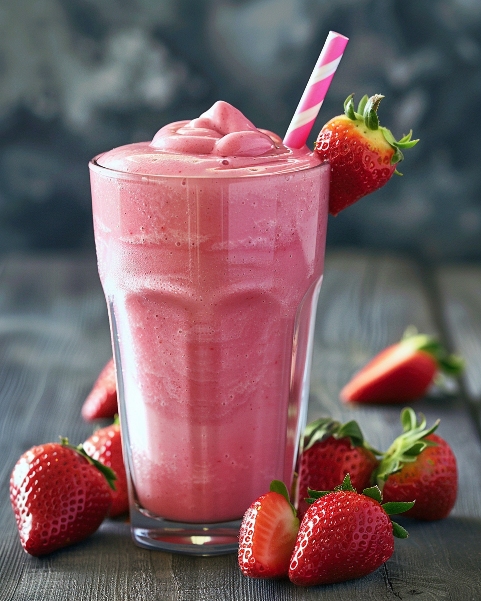 No Added Sugar Strawberry Protein Shake