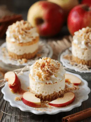 No-Bake Mini Apple Pie Cheesecakes
