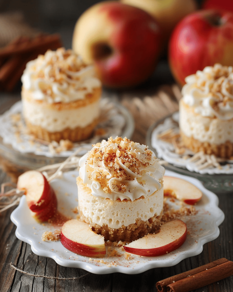 No-Bake Mini Apple Pie Cheesecakes