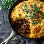 One Skillet Sloppy Joe Cornbread Casserole