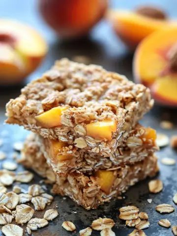 Peach Oatmeal Breakfast Bars