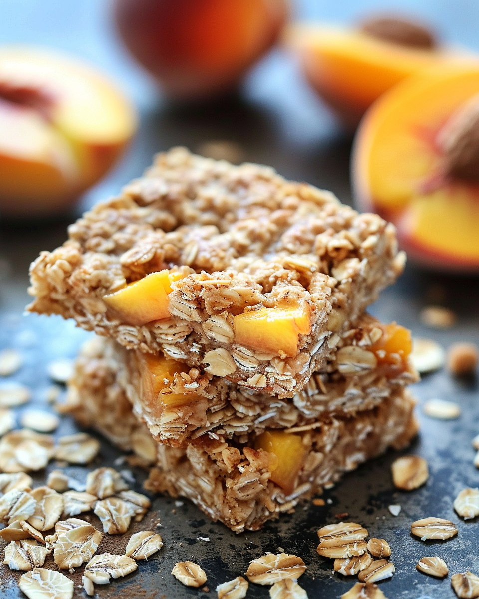 Peach Oatmeal Breakfast Bars