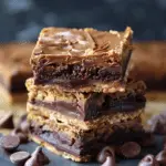 Peanut Butter Chocolate Sandwich Bars