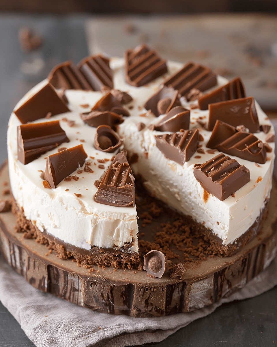 Peanut Butter Cup No-Bake Cheesecake
