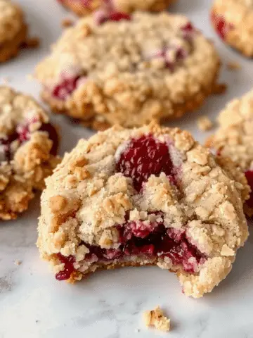 Raspberry Crumble Cookies