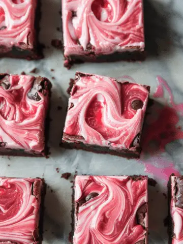 Raspberry Swirl Fudge Brownies