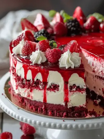 Red Velvet Strawberry Cheesecake