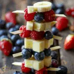 Red, White, and Blue Fruit and Cheese Skewers