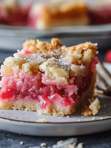 Rhubarb Pudding Bars