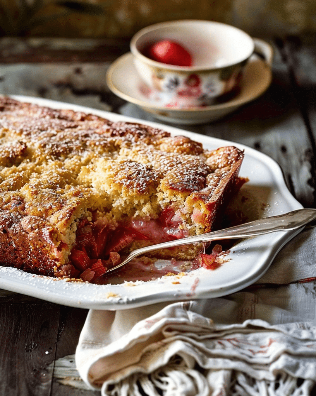 Rhubarb Pudding Cake