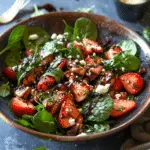 Spinach Strawberry Salad with Balsamic Vinaigrette