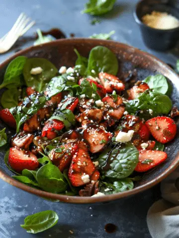 Spinach Strawberry Salad with Balsamic Vinaigrette